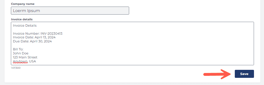 Add Company Details