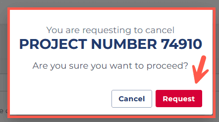 Request Cancel Project
