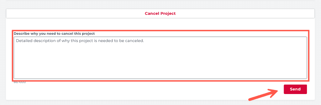 Cancel Confirmed Project