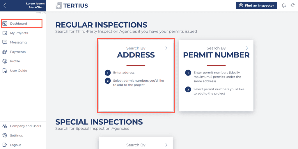 Search by Address