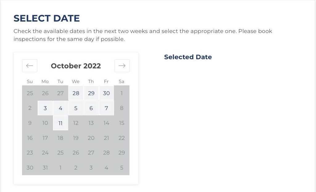 Select Date