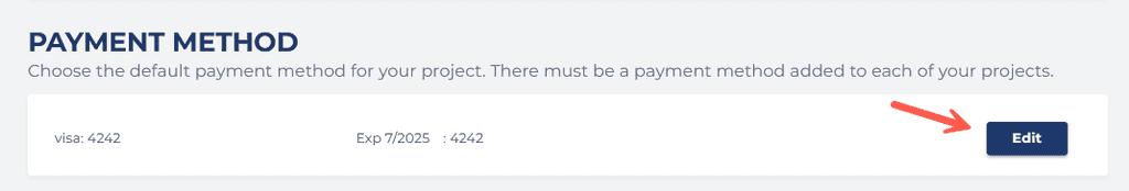 Edit Payment Method