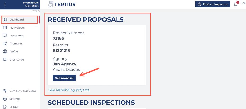 Received Proposals