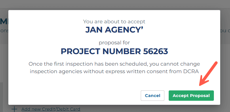 Confirm Accept Proposal