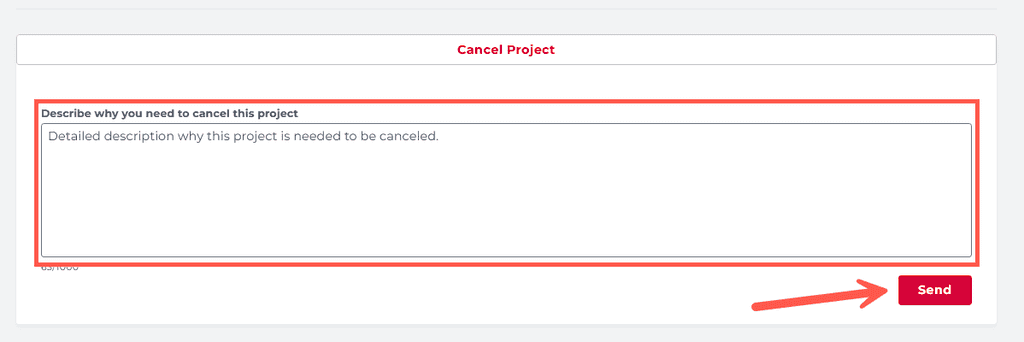 Cancel Confirmed Project