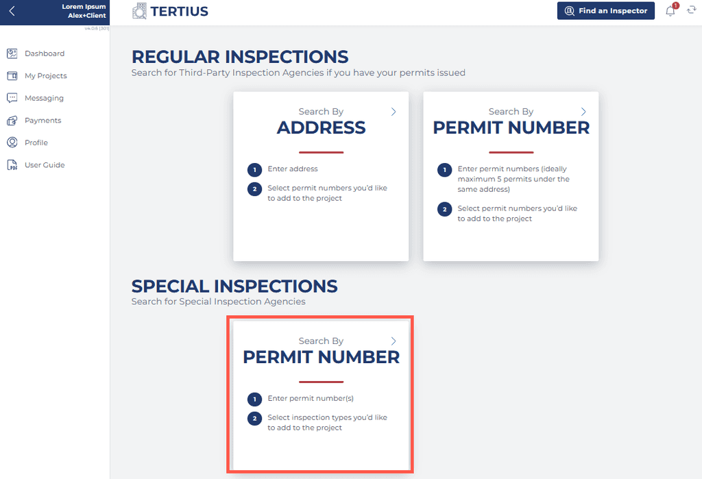 Special Search by Permit