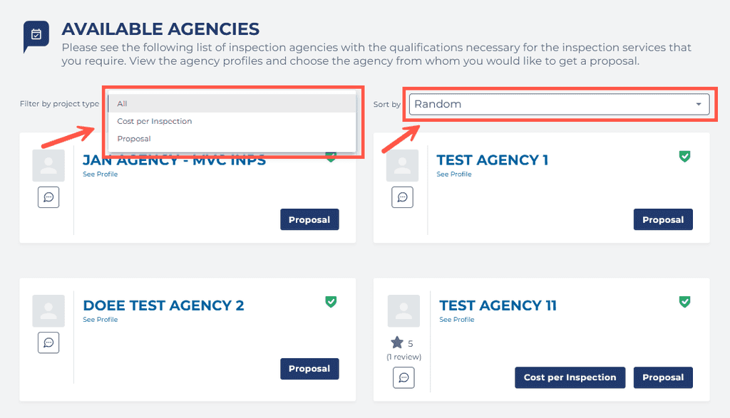 Filter Agencies