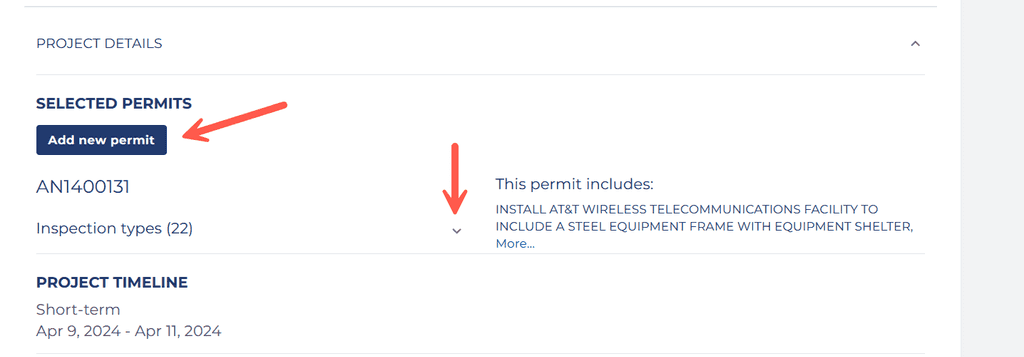 Add Permit and Arrow