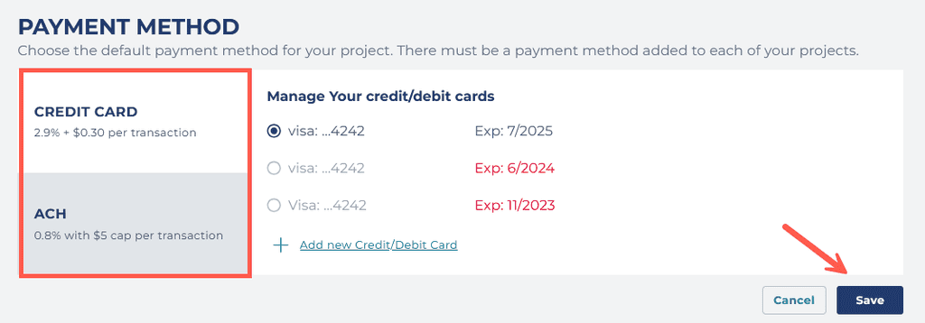 Select Payment Method