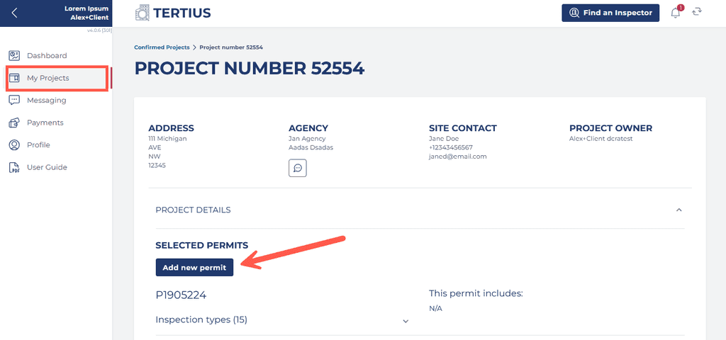 Click Add New Permit