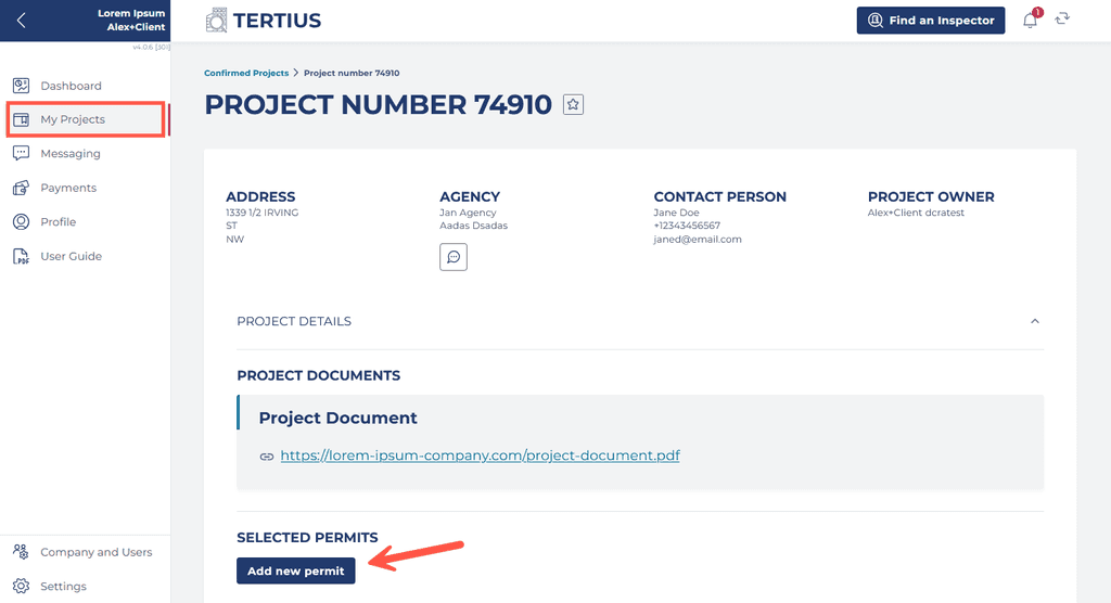 Click Add New Permit