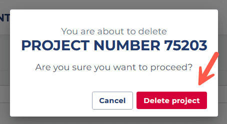 Cancel Confirmed Pop-Up
