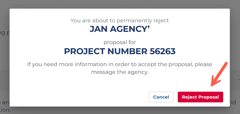 Confirm Reject Proposal