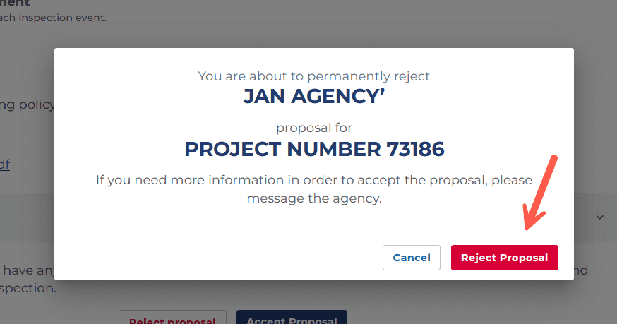 Confirm Reject Proposal
