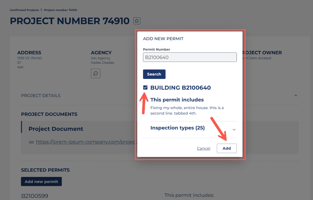 Click Add Button