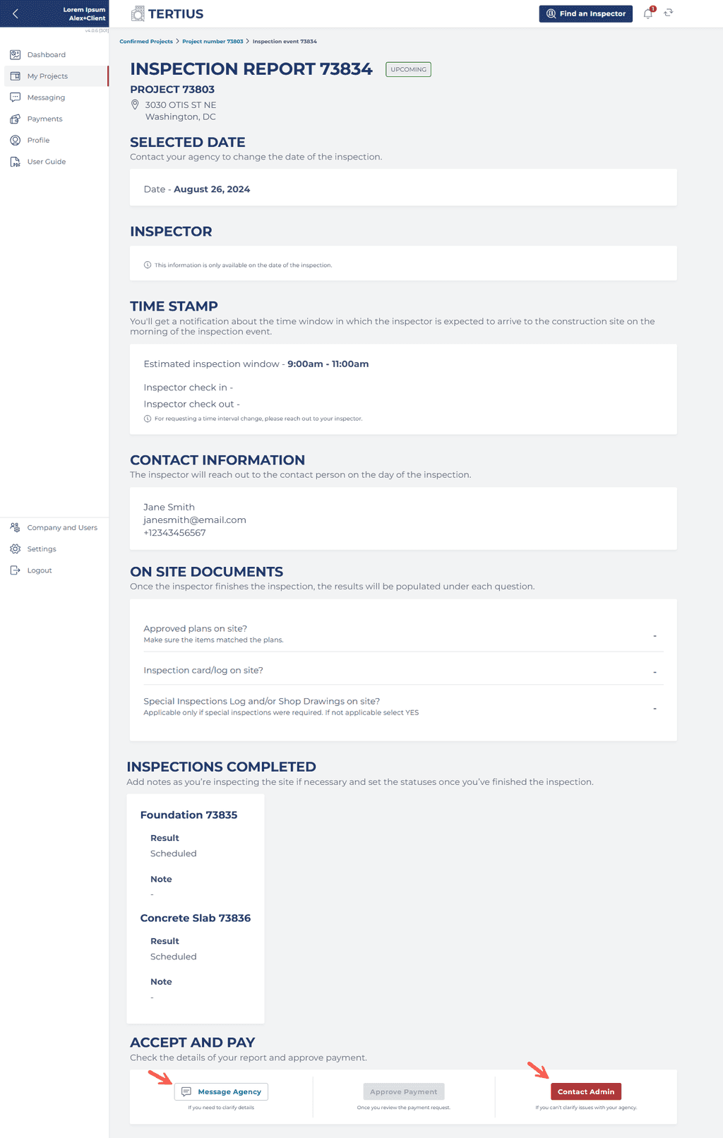 View Inspection Details