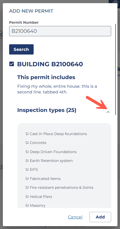 View Inspection Types